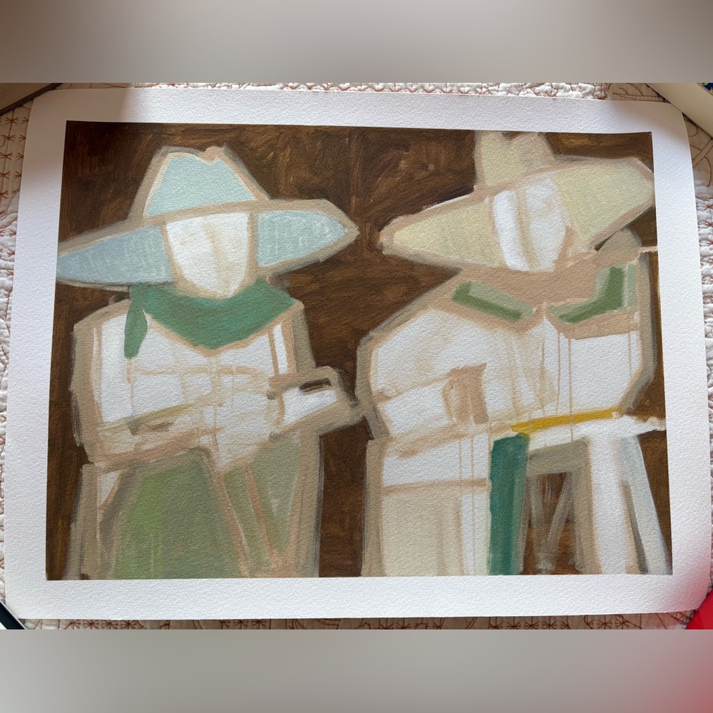 "Dos Amigos" Lindsey Meyer Art Print 12 x 16 inches